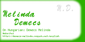 melinda demecs business card